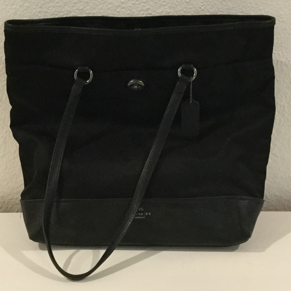 Coach Black Nylon Tote